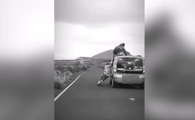 Grabados cuando conducían de forma temeraria en Lanzarote